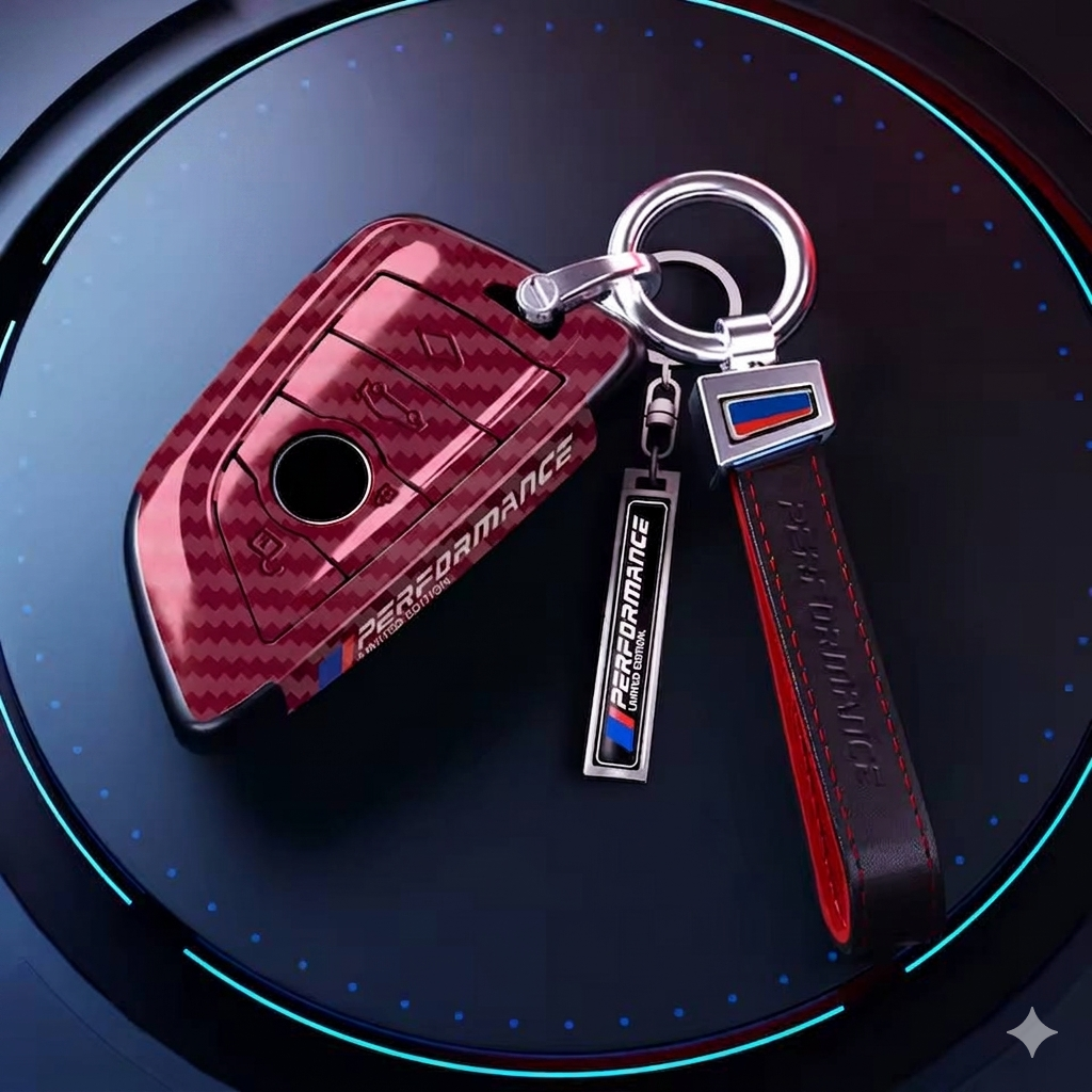 Luxury Key Fob Cover & Keychain Set for BMW