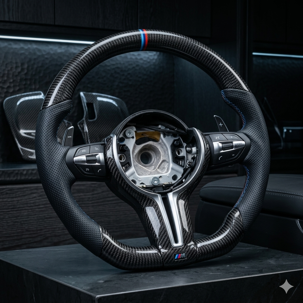Premium Carbon Fiber Steering Wheel for BMW F20 F30 F10 F32 X5 Custom Sport Design