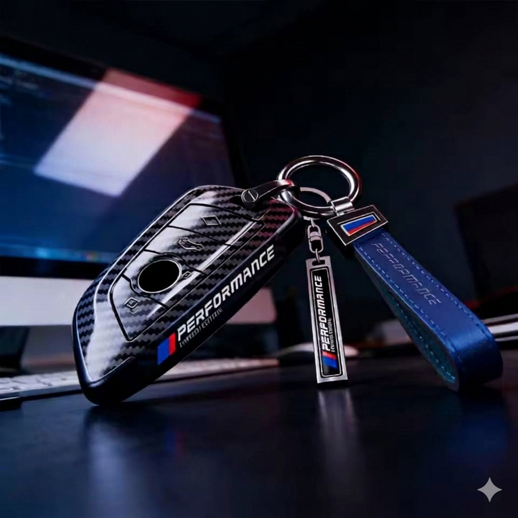 Luxury Key Fob Cover & Keychain Set for BMW