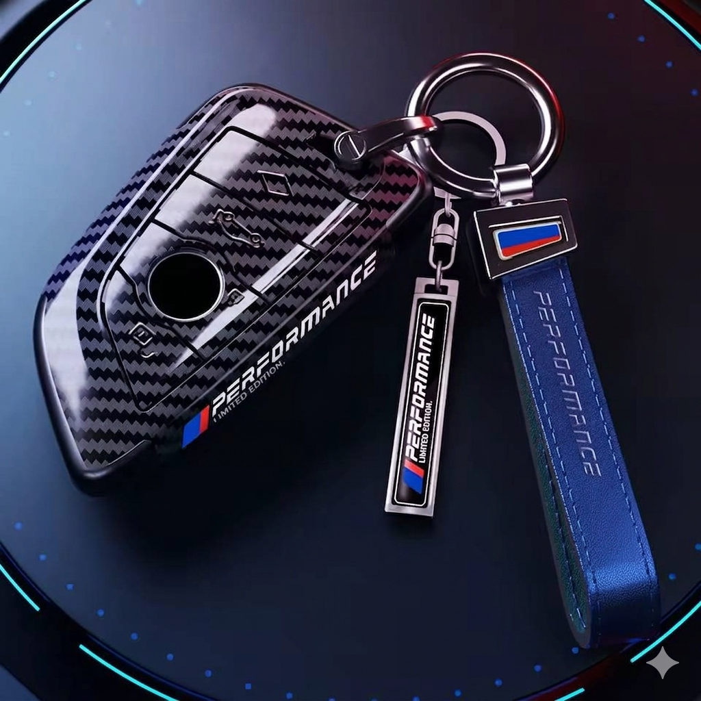 Luxury Key Fob Cover & Keychain Set for BMW