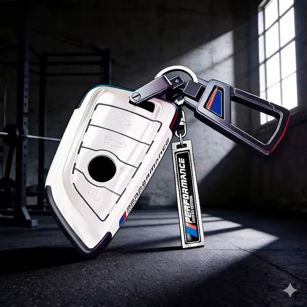 Luxury Key Fob Cover & Keychain Set for BMW